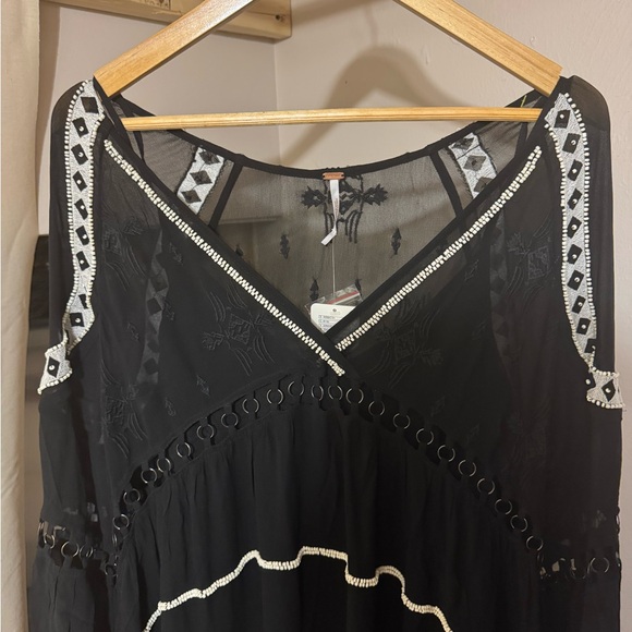 Free People Black Dark Horse Southwestern Maxi Dress -XS-$298 MSRP - Picture 7 of 10